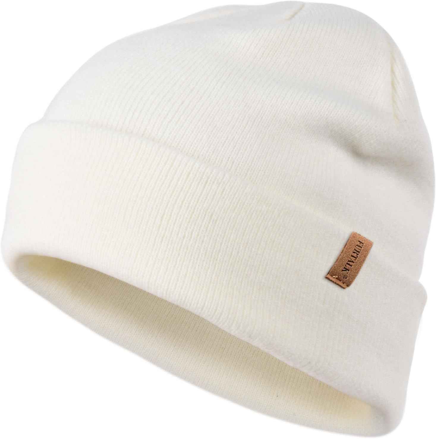 White Knit Beanie